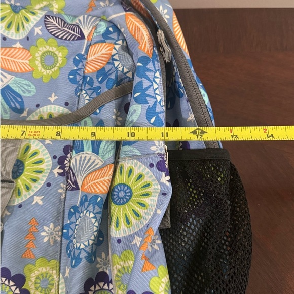 L.L. Bean floral explorer backpack blue with multicolored flowers - Picture 9 of 9